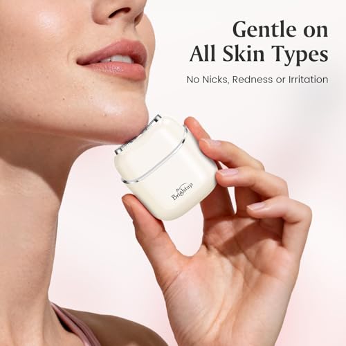 Image of Bright Facial Hair Removal for Women - Painless Shaver for Home & Travel | Painless Glide for Peach Fuzz-Usb-C Fast Charge, IPX7 Rinses Clean, Tsa-Friendly & Fits Any Purse or Carry-On.