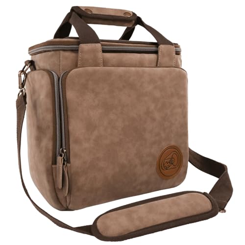 Beer Mountain | LS9 Can Cooler | Soft Sided Cooler with Magnetic Lid | Thick Insulation | Waterproof Lining | 24 Hours Cold | Premium PU Leather Design