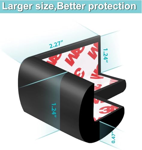 Image of Pack of 12 Baby Proofing Corner Guards | Extra Soft and Cushioned Corner Protector for Sharp Edges | Child Safety Edge Protector for Kids | Furniture Table Baby Safety Product