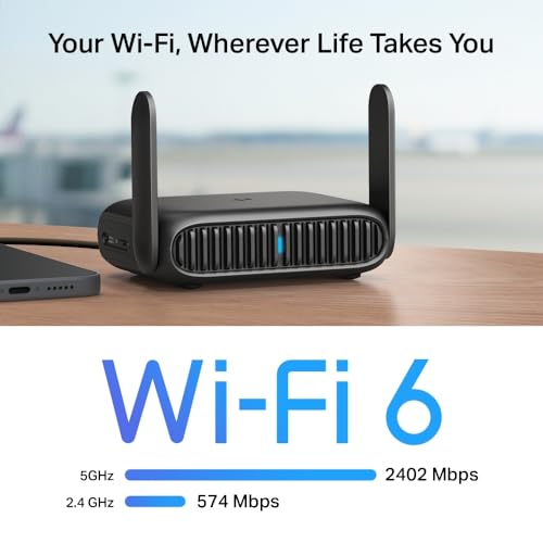 Image of TP-Link Roam 6 AX3000 Portable Wi-Fi 6 Travel Router Dual-Band TL-WR3012X | Easy Public WiFi Sharing | Hotel /RV /Travel Approved | Phone WiFi Tether | USB C 3.0 | Multi-Mode | OpenVPN, WireGuard