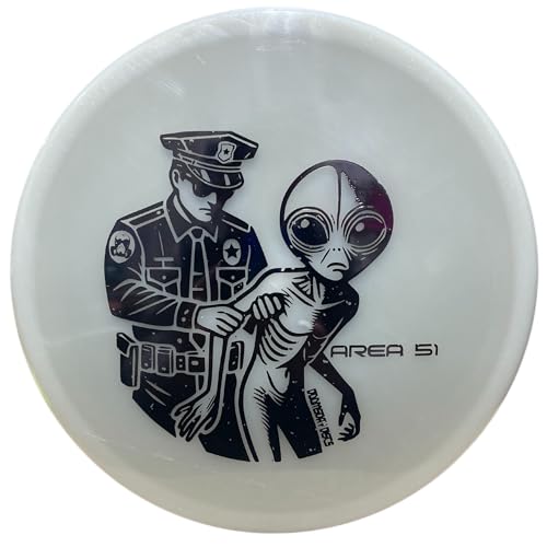 DOOMSDAY DISCS Area 51 | Stable Disc Golf Putter and Approach Disc | Premium Glow in The Dark Plastic