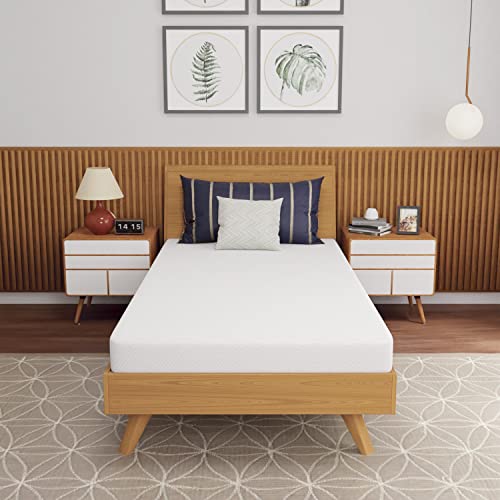 Image of PayLessHere 5 Inch Memory Foam Mattress /Cooling Gel Bamboo Charcoal Infused Mattress /Medium Firm Mattresses /CertiPUR-US Certified /Bed-in-a-Box /Fiberglass Free /Pressure Relieving Twin Size,White