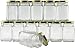 6-Ounce Square Victorian Jars (12-Pack), Bulk Value Pack of Steampunk Square Glass Jars with Screw-On Lids, Ideal for Spice Storage, Wedding and Party Favors, DIY Projects & More! (Set of 12)