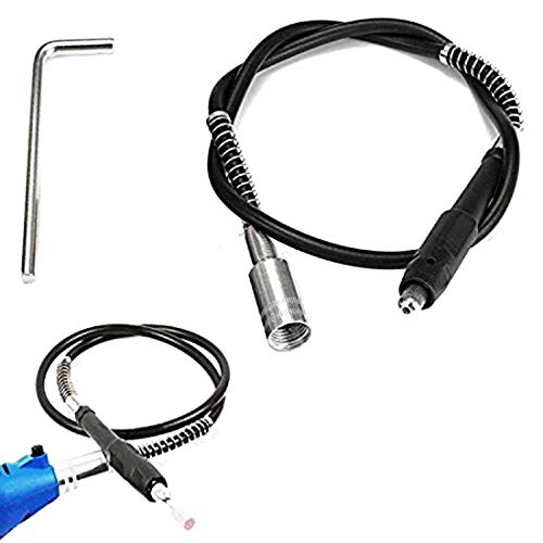 Image of DIY Crafts Pattern No # 12, Black Silver E, 108cm * 2cm for Dremel 3000 4000 Electric Drill Rotary Grinder Tool Attachments Flexible Shaft Fits (Pattern No # 12, Black Silver E)