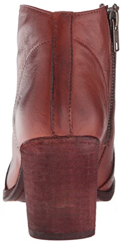 FRYE Women's Nora Zip Short Ankle Boot, red clay, 8.5 M US