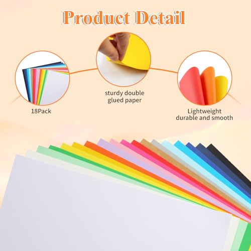 Image of Joyberg 18 Pack Poster Board, 11in x 14in Colorful Poster Boards, Posterboard, Poster Board Paper for Crafts, DIY, Drawing