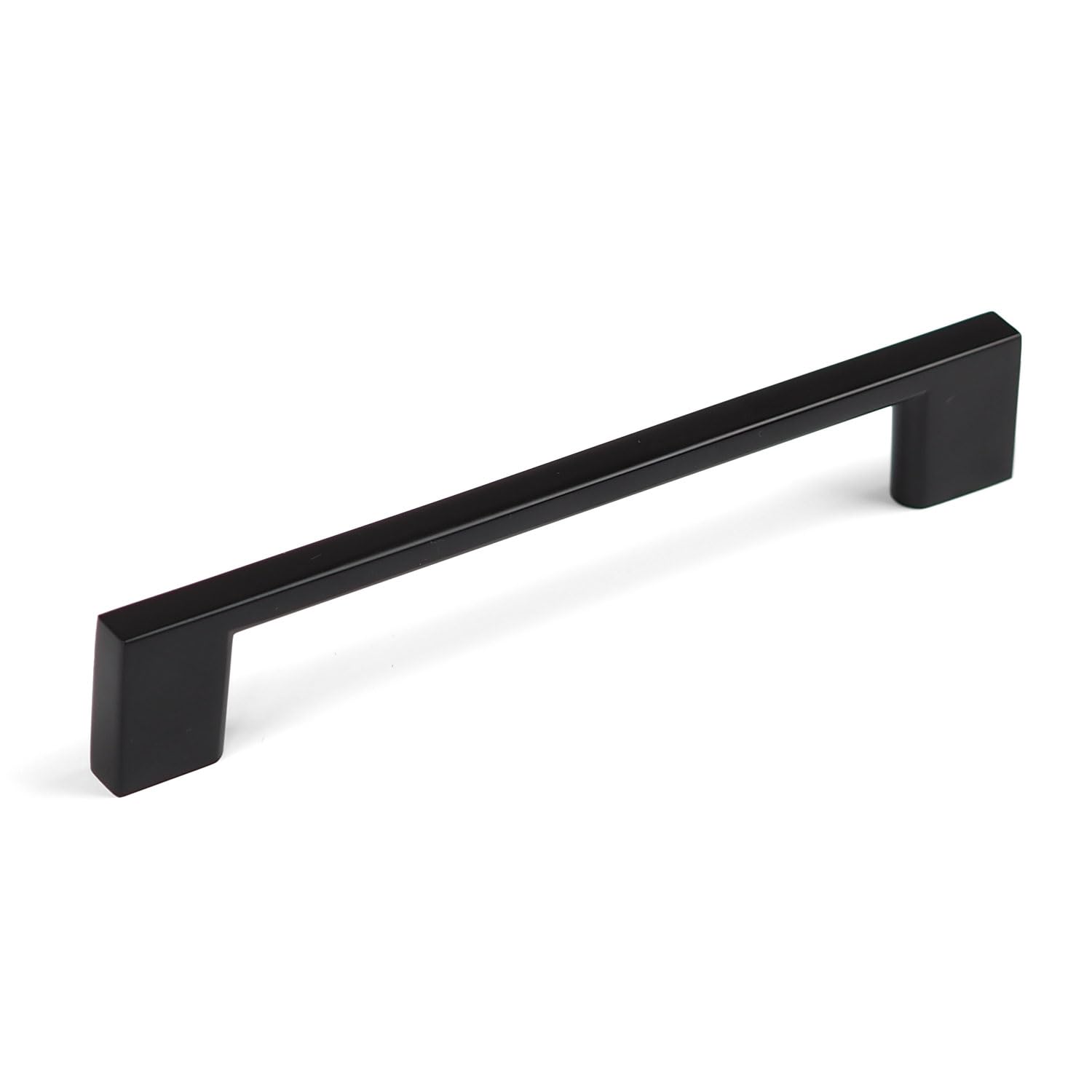 128mm Square Matt Black Kitchen Cabinet Handle | Cupboard Drawer Door Pull Wardrobe Furniture Replacement Upcycle