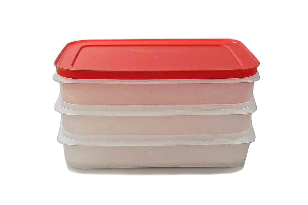 Tupperware Freeze n Fresh de 675ml Blanco Rojo 36766