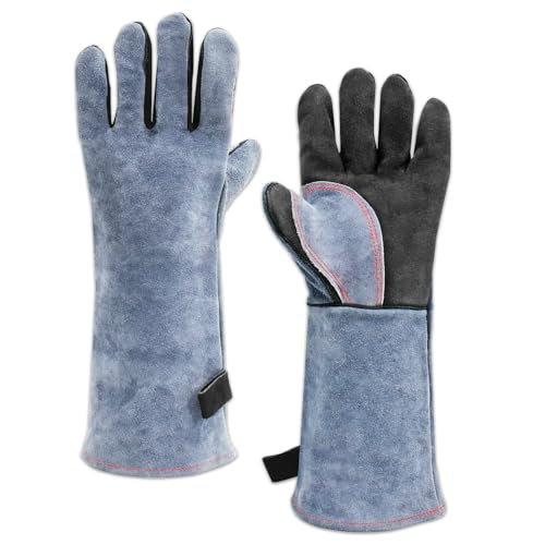 Gants de soudage en cuir Spares2go XL protègent de la chaleur