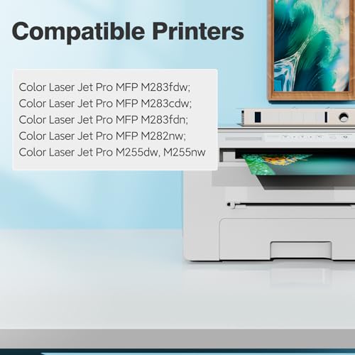 206X Toner Cartridges M283fdw M283cdw for HP 206X 206A toner Cartridges 4 pack, LaserJet M283cdw toner Cartridge, HP206X 206 set Toner for Color Laser Jet Pro MFP M255dw M283cdw M283fdn M282nw M255nw - Image 3