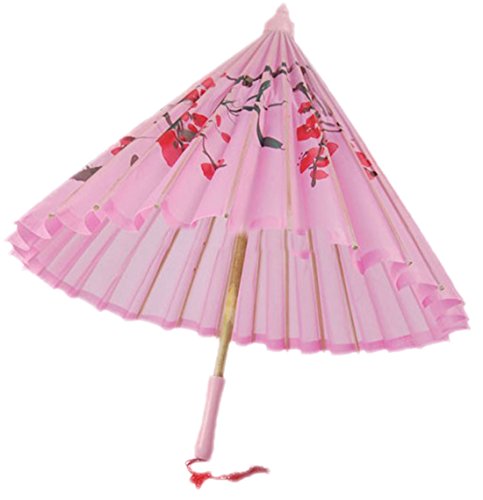 Preisvergleich Produktbild erdbeerclown - Karneval Kostüm Accessoire Asiatischer Schirm, Rosa