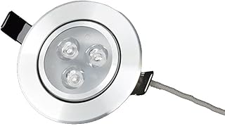 Focos LED Redondos empotrables de 3 W, Luces LED de Techo de Colores, Luces empotradas, para decoración Comercial, lámparas de Techo, decoración de Interiores, focos empotrables (Rojo, 3 W)