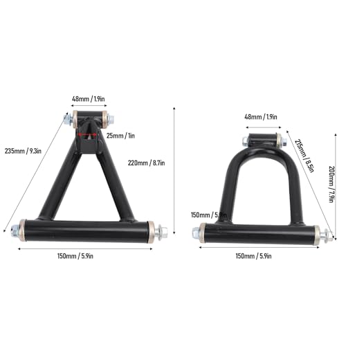 6-Zoll-Vorderradaufhängungs-Stoßdämpfer-Schwingen-Set, Metall-Schwingenarm-Baugruppe für 100, 150, 200, 4, Quad, Go-Kart