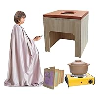 Amazon | よもぎ蒸しセット, 座浴器椅子, 檜製, 専用黄土壺