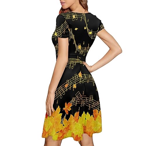 Image of Biyejit Women's Summer Casual Short Sleeve T-Shirt Swing Dress Crew Neck Plus Size S-4XL