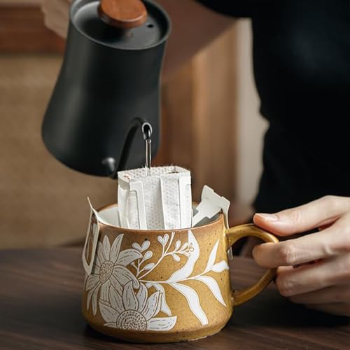 Taza de cerámica para café 16oz color negro miniatura 7