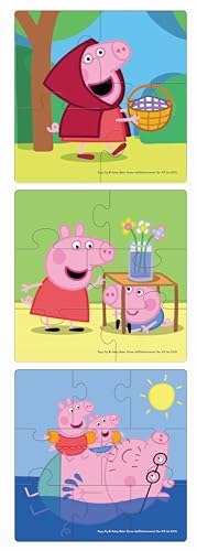 Frank Peppa Pig - Set of 3 Jigsaw Puzzles for Kids for Age 4 and Above | Fun & Educational Brain Booster Puzzle Games for Focus, Memory & Early Learning | Puzzles for Kids | Great Gifts Option