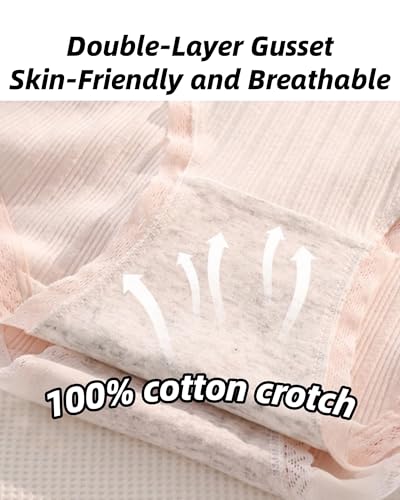 Cute Pink Fruit Panties Kawaii Strawberry Cherry Cotton Underwear Girls Age 14+ Frilly Trim Mid Rise Briefs 5-Pack3