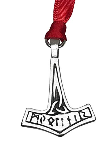 Trilogy Jewelry Pewter Thor's Hammer with Runes Christmas Ornament and Holiday Decoration