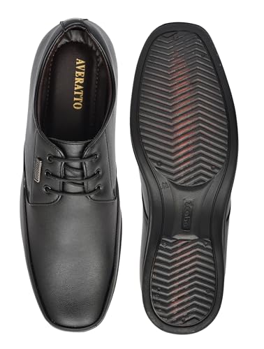 Image of Men's Premium Synthetic Leather Formal Derby Shoes | Ultra-Lightweight Airmix Sole Lace-Up Office Wear