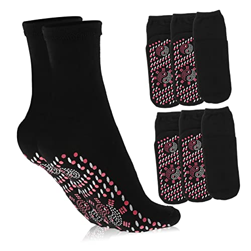 balacoo 4Pairs Heated Winter Thermal Socks for Adults Breathable Foot Warmers Freezing Design for Hiking Skiing Everyday Use Cold Weather