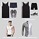 NUOZA Unterhemd Herren Tank Top 3er Pack Feinripp Muskelshirts Baumwolle alle Größen und Farben-Schwarz,5XL