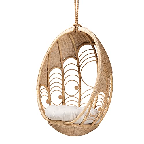 Bali & pari Umika Modern Bohemian Natural Rattan Hanging Chair