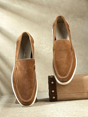 Image of Men Classic Suede Leather Loafers - Cushioned Comfort, Durable Sole & Everyday Luxury