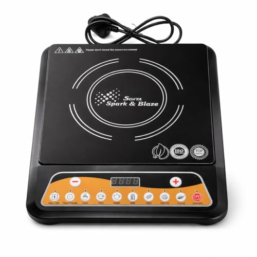 Image of Multifunction Induction Cooker, 2000W, 8 Preset Menu, Feather Touch Buttons, 4 Digit LED Display, Overheat Protection, Auto cutoff without pot