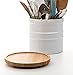 RSVP International Tool Crock Turntable Lazy Susan, Bamboo, 8.25