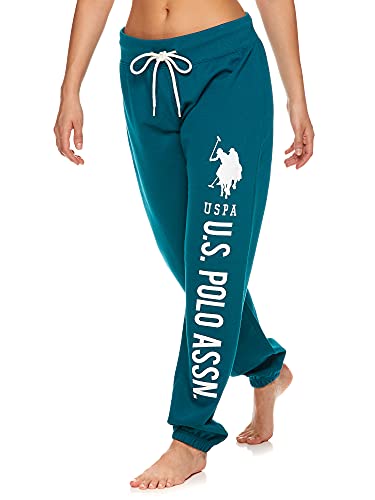 Image of U.S. POLO ASSN. Womens Sweatpants - Women Joggers Sweats with Logo Print - French Terry Poly-Cotton