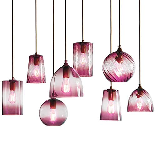 Plafonnier gradient verre lampe suspension moderne réglable E27 cuisine