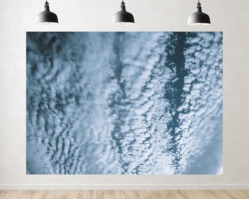 Trykid 6x4ft Fluffy White Cloud Clear Blue Sky Backdrop Pure