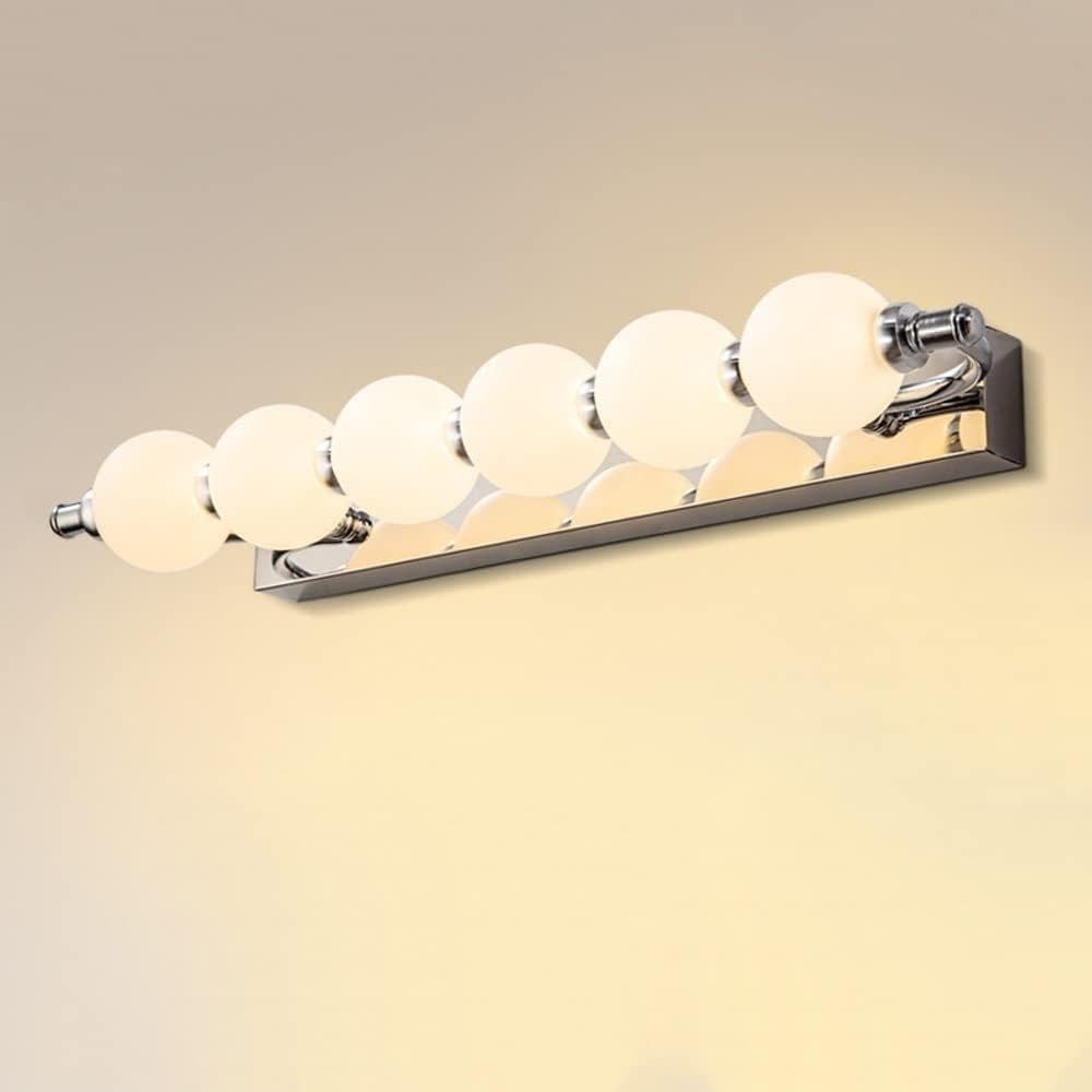 Lampada a specchio a LED con finitura cromata per bagno e camera da letto