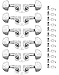QWORK 3L3R Guitar Tuning Pegs, 12 PCS Knob Tuning Key, Guitar Machine Heads, for Electric or Acoustic Guitars, Electroplated Silver