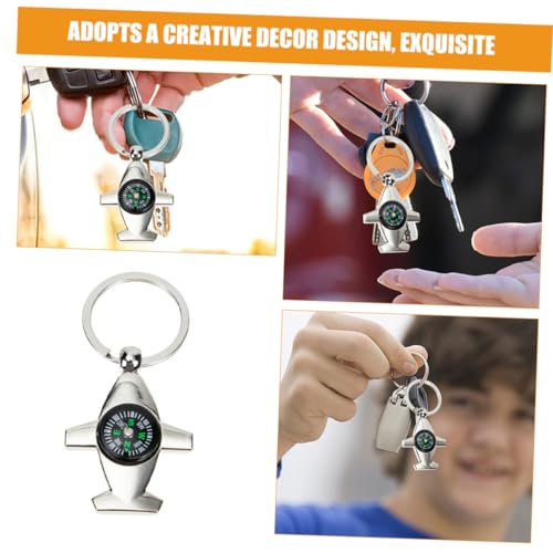 4 piezas llavero brújula mini portátil para camping miniatura 3