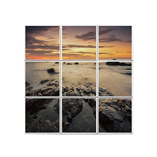 Carreaux Céramique Décoratif pour Rénovation - Habillez un Mur Terne avec le Motif Mer et Récifs