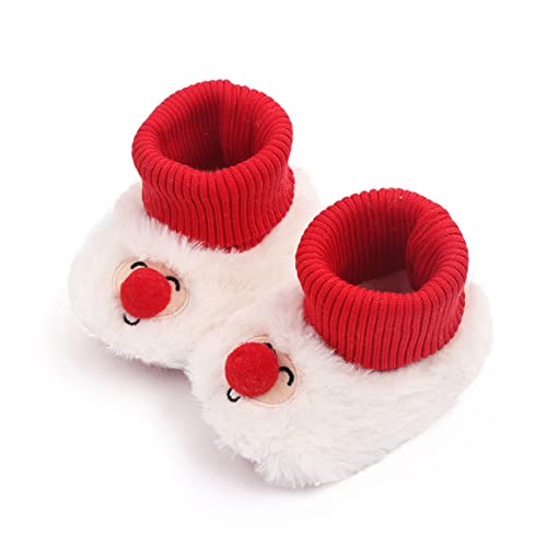 Infant Toddler Indoor Fleece Socks Booties Plus Velvet Floor Shoes Thicken Non Slip Christmas Cartoon Cute Shoes2