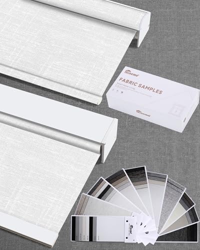 Kincmo Motorized Blinds with Remote,100% Blackout Motorized Roller Shades Work with Apple Homekit,Alexa,Google, Custom Electric Blinds with App,Voice Control (A Set Blackout Multicolor Fabric Samples)