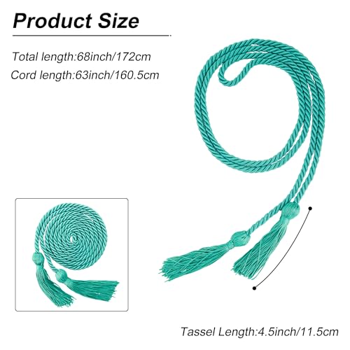 Image of GraduationMall Graduation Honor Cord 68 inch Turquoise
