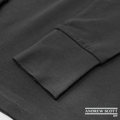 Boys Long Sleeve Performace Tops| Base Layer All Season Cotton Stretch Color Shirts| Multi Packs -Colors4