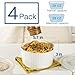 Ceramic Bowl with Lid - Microwave Soup Bowls with Lids Serving Bowls Ceramic Food Storage Containers 28 Oz Set of 4 for Kitchen, Lunch, Picnic, Salad, Pasta, Cereal, Microwave Dishwasher Safe