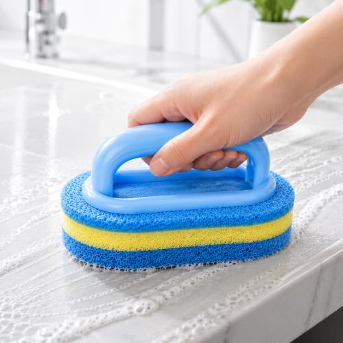 Image of Cleaning Brush, Thick Scrubber for Non-Stick Cookware, Kitchen Pot and Pan Cleaner with Ergonomic Grip