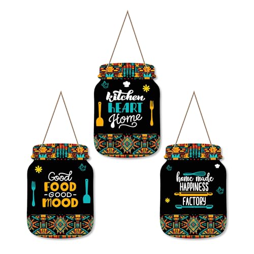 Artvibes Wood Good Food Good Mood Quote Decorative Wall Hanging Decoration Item For Kitchen | Home Decor | House Warming Gifts | Kitchen Quotes Decor Item (Wh_8920N)