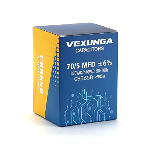 Image of VEXUNGA 70 /5uF 70+5 MFD 370VAC or 440VAC Dual Run Start Round A /C Capacitor