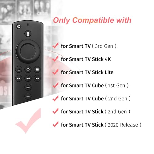 Image of Replacement Remote for Fire Smart TV, Compatible with Stick (4K Max, 4K, HD), Stick 2nd Gen /3rd Gen, TV Cube (1st /2nd Gen /3rd Gen) Not for Insignia,TCL Smart TVs