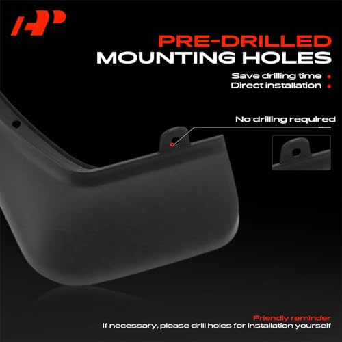 Image of A-Premium Mud Flaps Compatible with Kia | for Kia Rio 2011-2017, No Drilling Required Mud Guards with Hardware Accessories, Set of 4 Front and Rear