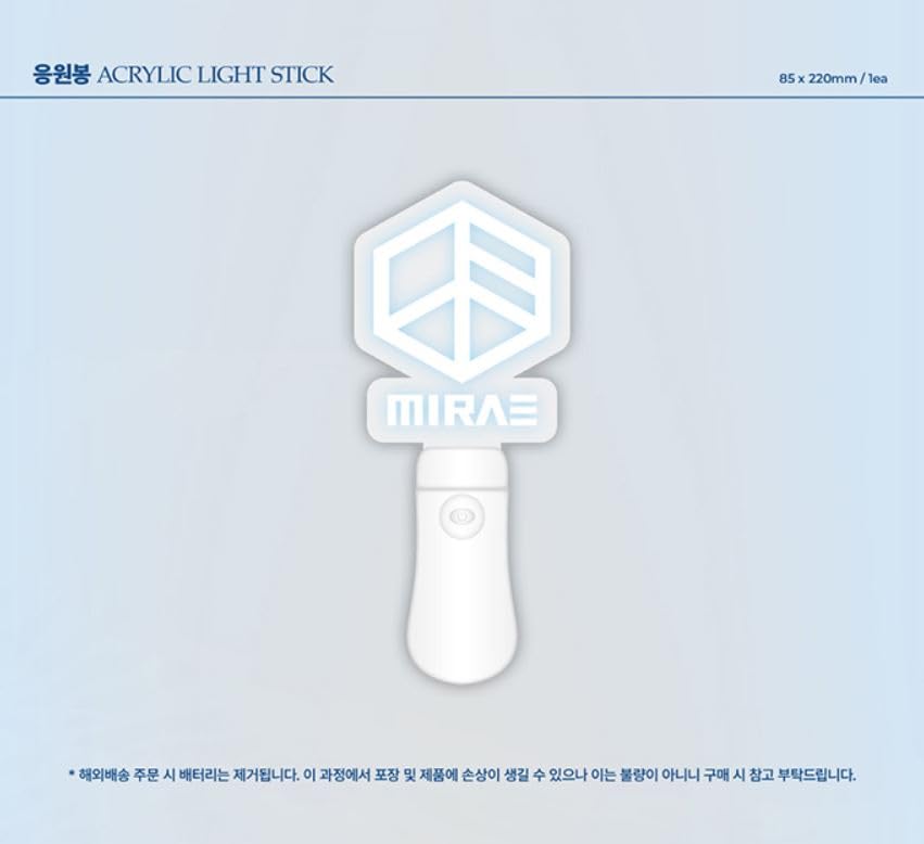 Dreamus MIRAE Official Acrylic Light Stick, 85x220mm, BLUE