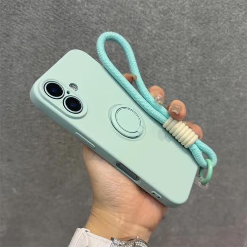 Support de bague silicone iPhone 16 Plus, idéal pour photos et vidéos mains libres en déplacement