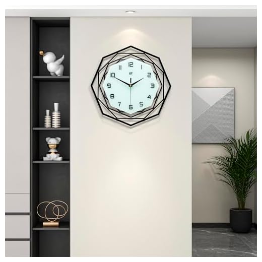 Large Wall Clock for Living Room Decor Modern Big Wall Clock for Kitchen Bedroom Home Decoration Extra Giant Black Wall Clock Battery Operated for Dining Room Bathroom Office Decorative 15 Inch